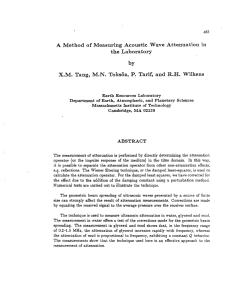 A Method of Measuring Acoustic Wave Attenuation in the Laboratory