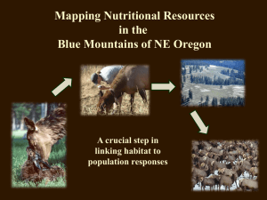 Mapping Nutritional Resources in the Blue Mountains of NE Oregon