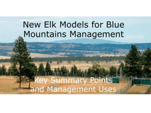Elk Nutrition &amp; Habitat Use Models for Management