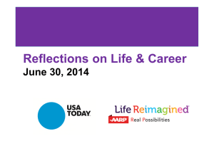 Reflections on Life &amp; Career June 30, 2014