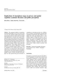 Implications of smartphone usage on privacy and spatial