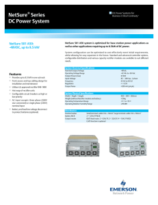NetSure Series DC Power System NetSure 501 A50: