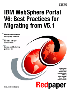 IBM WebSphere Portal V6: Best Practices for Migrating from V5.1 Front cover