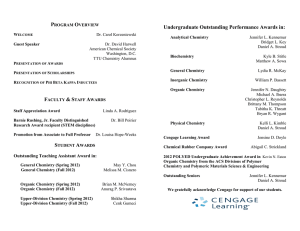 P O Undergraduate Outstanding Performance Awards in: