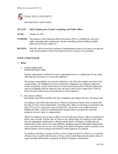 Operating Policy and Procedure October 28, 2011