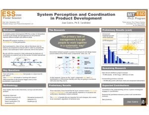 ESS MIT ESD System Perception and Coordination