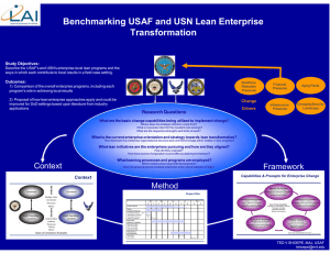 Benchmarking USAF and USN Lean Enterprise Transformation Change Drivers