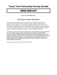 2000-2001:07 Texas Tech University Faculty Senate Anti-Discrimination Resolution