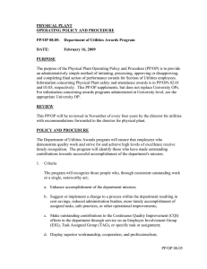 PHYSICAL PLANT OPERATING POLICY AND PROCEDURE