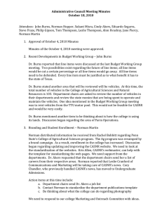 Administrative Council Meeting Minutes October 18, 2010