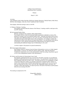 College of Arts and Sciences Educational Policy Committee  Minutes