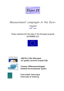Measurement campaigns in the Euro- region