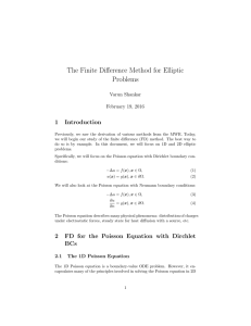 The Finite Difference Method for Elliptic Problems 1 Introduction