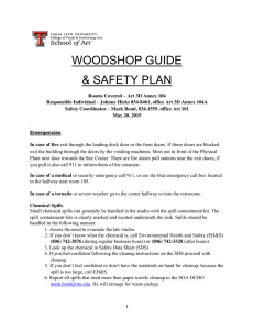 WOODSHOP GUIDE &amp; SAFETY PLAN