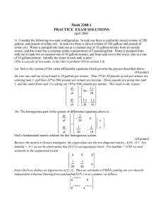 Math 2280-1 PRACTICE  EXAM SOLUTIONS