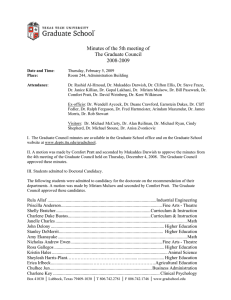 Minutes of the 5th meeting of The Graduate Council 2008-2009
