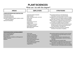 PLANT SCIENCES What can I do with this degree? STRATEGIES AREAS
