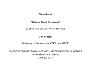 Discussion of \Balance Sheet Recessions&#34; by Zhen Huo and Jose-Victor Rios-Rull Dirk Krueger