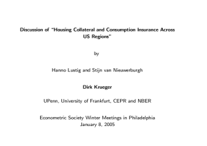 Discussion of \Housing Collateral and Consumption Insurance Across US Regions&#34; by