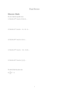 Final Review Discrete Math