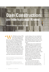 Dam Construction “W on International Rivers Sheila M. Olmstead and Hilary Sigman