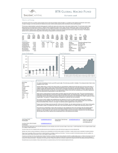 BTR Global Macro Fund October 2008 Objective and Strategy