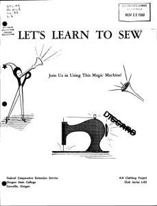 SEW . COLLECTION LET'S LEARN TO Join Us in Using This Magic Machine!
