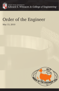 Order of the Engineer May 13, 2010