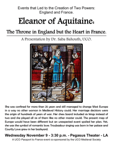Eleanor of Aquitaine: A Presentation by Dr. Saba Bahouth, UCO.