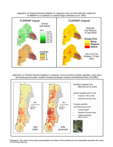 Application of Gradient Nearest Neighbor to mapping crown and fuel... FLAMMAP for a subbasin in coastal Oregon (Wimberly et al....