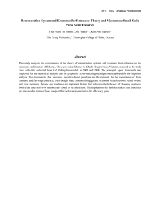 Remuneration System and Economic Performance: Theory and Vietnamese Small-Scale