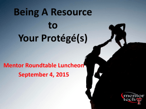 Being A Resource to Your Protégé(s) Mentor Roundtable Luncheon