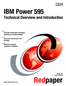 IBM Power 595 Technical Overview and Introduction Front cover