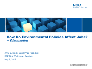 How Do Environmental Policies Affect Jobs? -- Discussion RFF First Wednesday Seminar