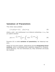 Variation of Parameters