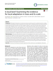 Is local best? Examining the evidence for local adaptation in trees and its scale