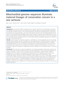 Mitochondrial genome sequences illuminate maternal lineages of conservation concern in a