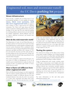 parking lot Engineered soil, trees and stormwater runoff:  the UC Davis