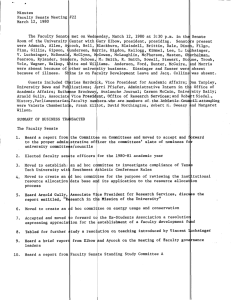 Minutes Faculty Senate Meeting #22 March 12, 1980