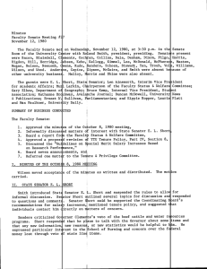 Minutes Faculty Senate Meeting #27 November 12, 1980