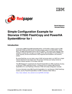 Red paper Simple Configuration Example for Storwize V7000 FlashCopy and PowerHA