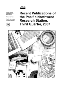 Recent Publications of the Pacific Northwest Research Station, Third Quarter, 2007