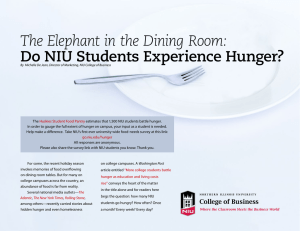 The Elephant in the Dining Room: Do NIU Students Experience Hunger?