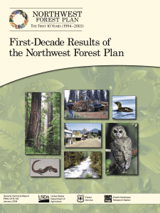 First-Decade Results of the Northwest Forest Plan NoRthwest