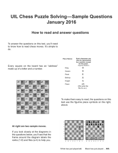 UIL Chess Puzzle Solving—Sample Questions January 2016