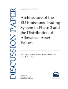 Architecture of the EU Emissions Trading System in Phase 3 and