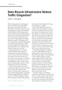 Does Bicycle Infrastructure Reduce Traffic Congestion? CASEY J. WICHMAN