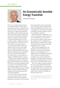 An Economically Sensible Energy Transition Anthony Bernhardt