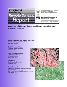 Report Remote Sensing Inventory &amp; Monitoring