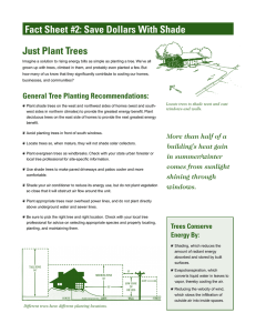 Fact Sheet #2: Save Dollars With Shade Just Plant Trees